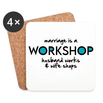 Workshop - Coasters (set of 4) - white - Front