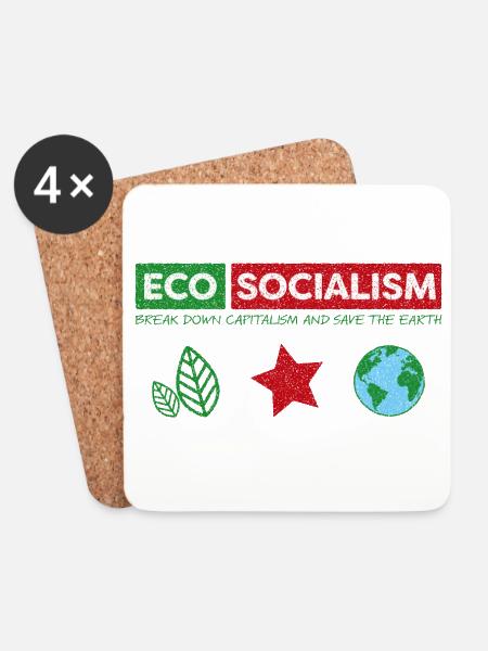 Eco Socialismo - Dessous de verre (lot de 4) - blanc