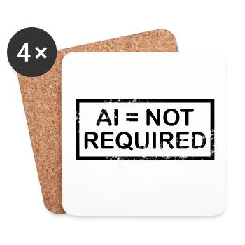 AI = not required (black) - Coasters (set of 4) - white - Front