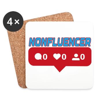 Nonfluencer Couleurs changeantes - Dessous de verre (lot de 4) - blanc - Devant