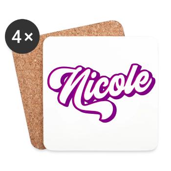 Nicole | Colors changeable - Coasters (set of 4) - white - Front