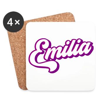 Emilia | Colors changeable - Coasters (set of 4) - white - Front