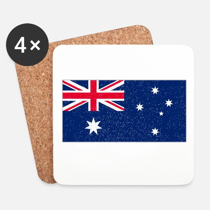 Australien - Untersetzer (4er-Set) - Weiß