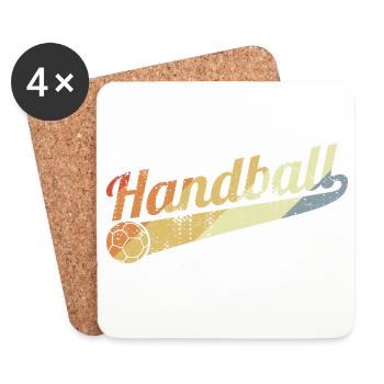 Vintage Handball - Dessous de verre (lot de 4) - blanc - Devant