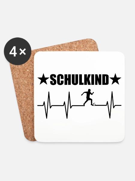 Einschulung - Untersetzer (4er-Set) - Weiß