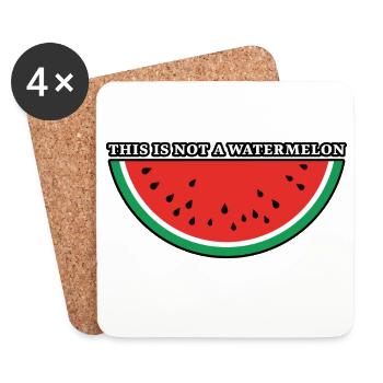 Das ist keine Wassermelone - Untersetzer (4er-Set) - Weiß - Vorne