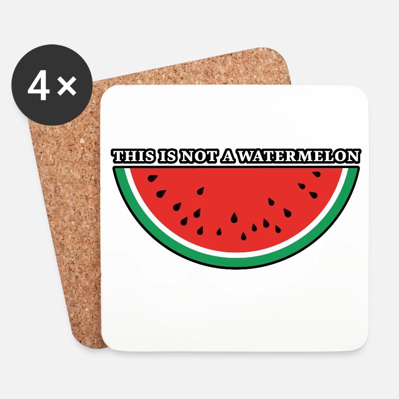 Das ist keine Wassermelone - Untersetzer (4er-Set) - Weiß