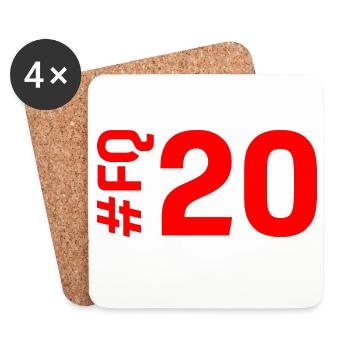 FQ20-KARTON - Untersetzer (4er-Set) - Weiß - Vorne