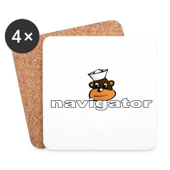 navigateur - Dessous de verre (lot de 4) - blanc - Devant