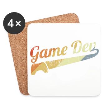 Vintage Game Developer - Coasters (set of 4) - white - Front
