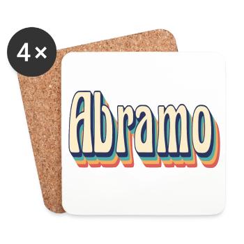T-shirt Abraham rétro style vintage idée cadeau - Dessous de verre (lot de 4) - blanc - Devant