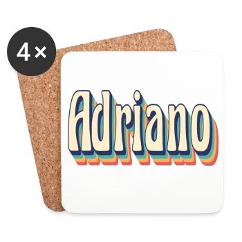 Adriano t-shirt retro vintage t-shirt gift - Coasters (set of 4) - white - Front
