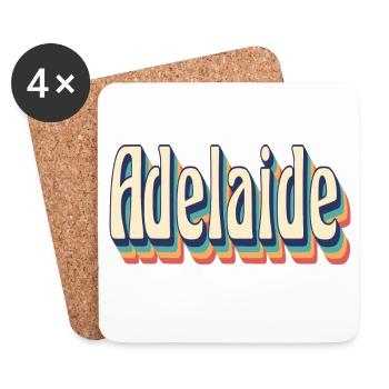 Adelaide t-shirt vintage retro gift t-shirt - Coasters (set of 4) - white - Front