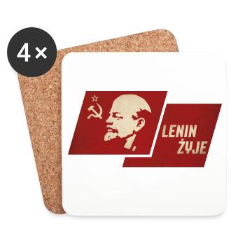 Lenin lebt - Untersetzer (4er-Set) - Weiß - Vorne