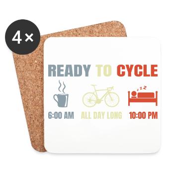 Cyclists schedule - Coasters (set of 4) - white - Front