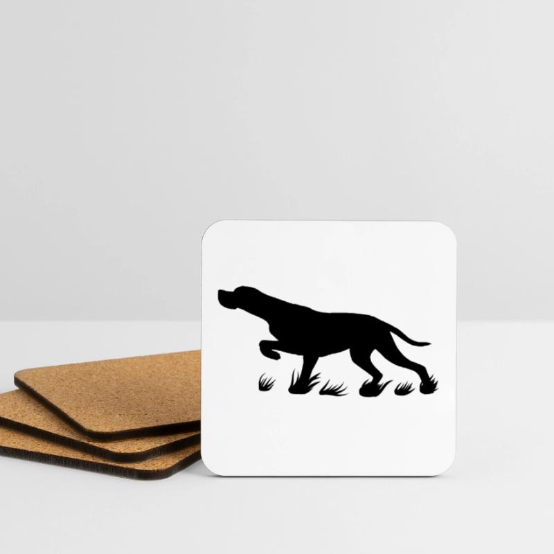 black pointer protruding Coasters (set of 4)