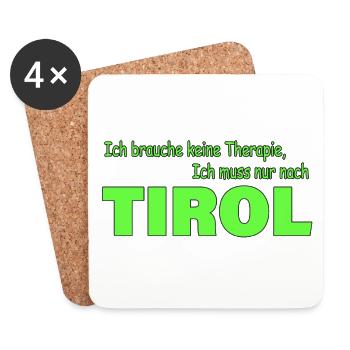 Thérapie Tyrol - Dessous de verre (lot de 4) - blanc - Devant