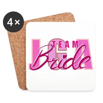 Team Bride Bachelor Party Women's Motto - Coasters (set of 4) - white - Front