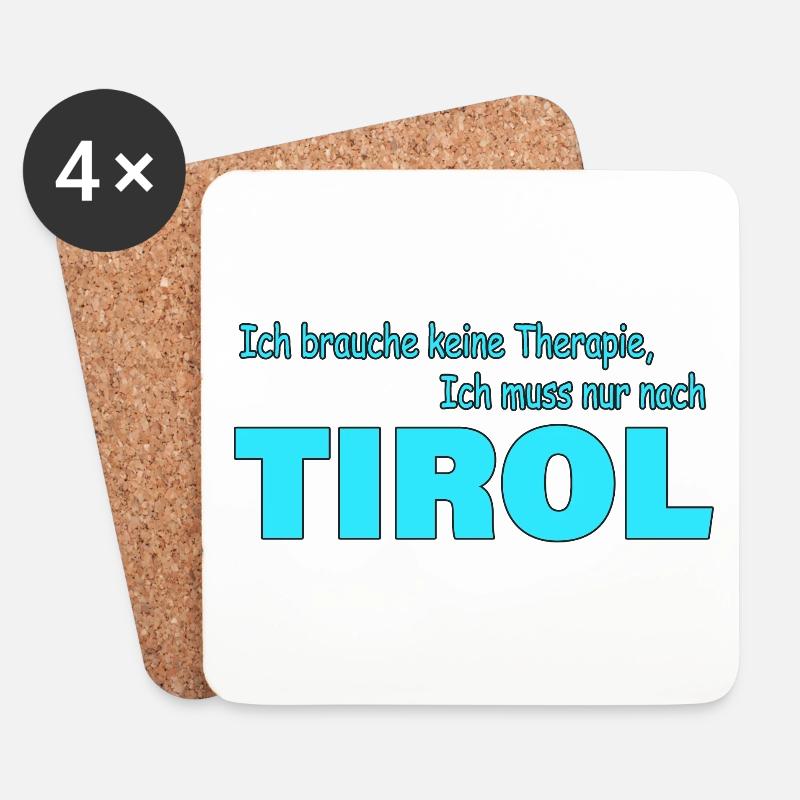 Therapie TIROL - Untersetzer (4er-Set) - Weiß