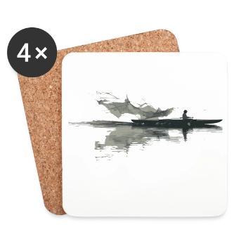 Rameur - Dessous de verre (lot de 4) - blanc - Devant