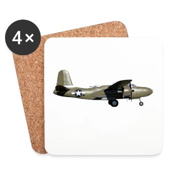 A-20 Havoc - Dessous de verre (lot de 4) - blanc - Devant