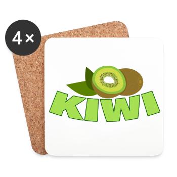 KIWI - Dessous de verre (lot de 4) - blanc - Devant