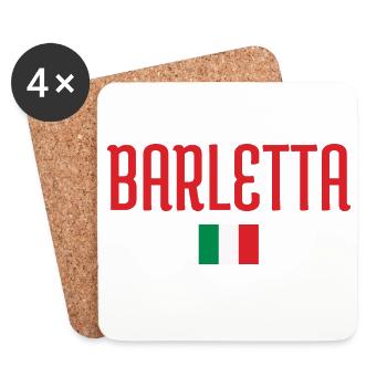 Barletta-Italienisches Flaggendesign - Untersetzer (4er-Set) - Weiß - Vorne