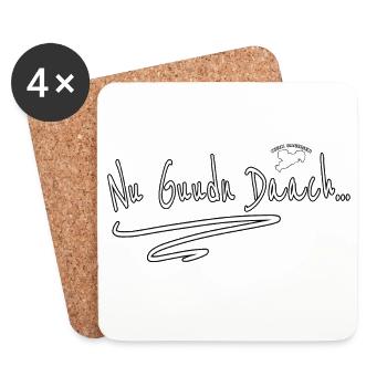 Nu Guudn Daach - Sächsisch - Dialekt - Untersetzer (4er-Set) - Weiß - Vorne