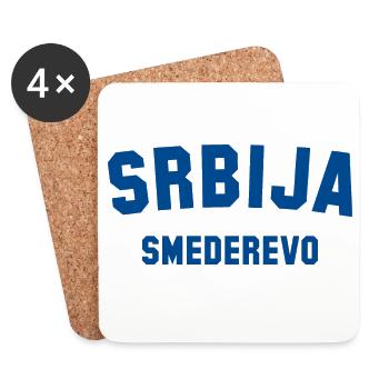 SMEDEREVO Serbia Serbien - Coasters (set of 4) - white - Front