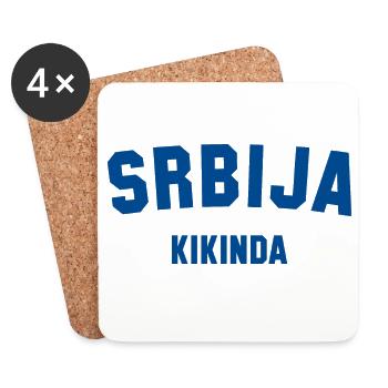 KIKINDA Serbia Serbien - Coasters (set of 4) - white - Front