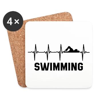 swimming - Untersetzer (4er-Set) - Weiß - Vorne
