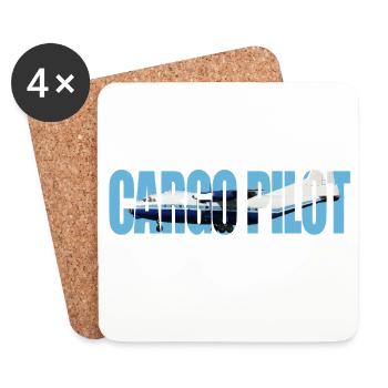 Pilote cargo An-12 - Dessous de verre (lot de 4) - blanc - Devant