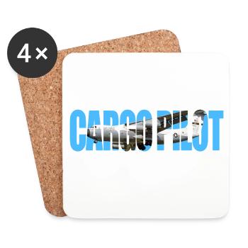 Pilote cargo C-141 - Dessous de verre (lot de 4) - blanc - Devant