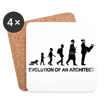 Development of the architecture - Coasters (set of 4) - white - Front