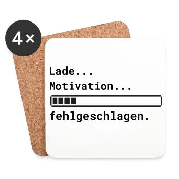 Lade Motivation - Untersetzer (4er-Set) - Weiß - Vorne