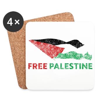 Free Palestine - Coasters (set of 4) - white - Front