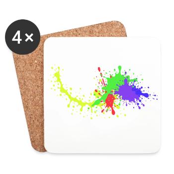 Colorful Party Design Underground - Coasters (set of 4) - white - Front
