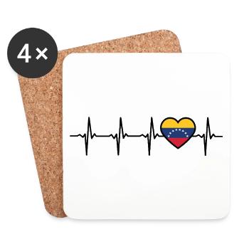 Venezuela Flagge Venezolaner - Untersetzer (4er-Set) - Weiß - Vorne