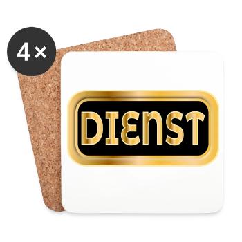 DIENST ARBEIT BERUFE KARRIERE - Untersetzer (4er-Set) - Weiß - Vorne