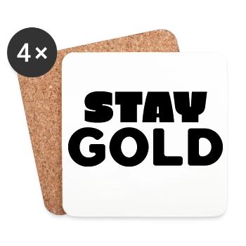 Stay Gold - Coasters (set of 4) - white - Front