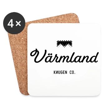 Värmland noir - Dessous de verre (lot de 4) - blanc - Devant