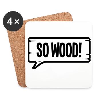 SO WOOD! - Coasters (set of 4) - white - Front