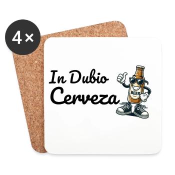 Humorvolles Bier-Design mit Charakter - Untersetzer (4er-Set) - Weiß - Vorne