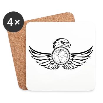 La Soudure protégée par un aigle - Dessous de verre (lot de 4) - blanc - Devant