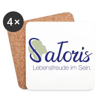 Satoris logo, la marque des personnes conscientes - Dessous de verre (lot de 4) - blanc - Devant