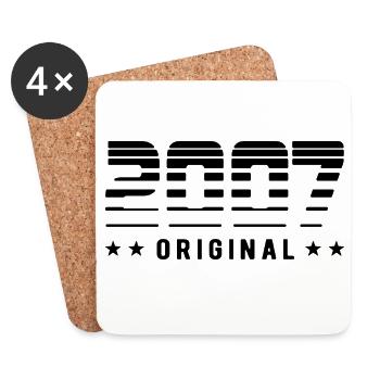 Original 2007 Limited Edition - Birthday - Coasters (set of 4) - white - Front