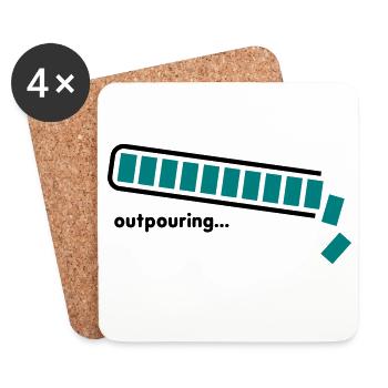 outpouring - Coasters (set of 4) - white - Front