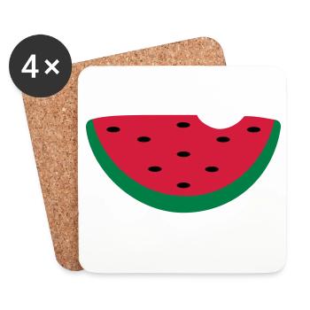 Melone - Untersetzer (4er-Set) - Weiß - Vorne