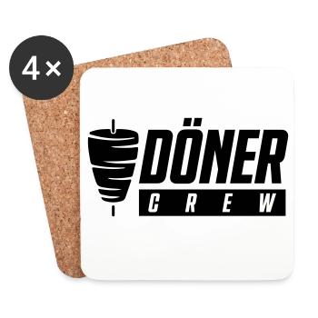 L’équipe Döner - Dessous de verre (lot de 4) - blanc - Devant