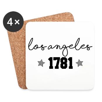 1781 Los Angeles - Coasters (set of 4) - white - Front